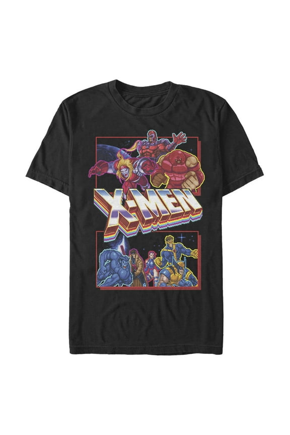 Men's Marvel X-Men Arcade Crew Graphic Tee Black 4X Big Tall