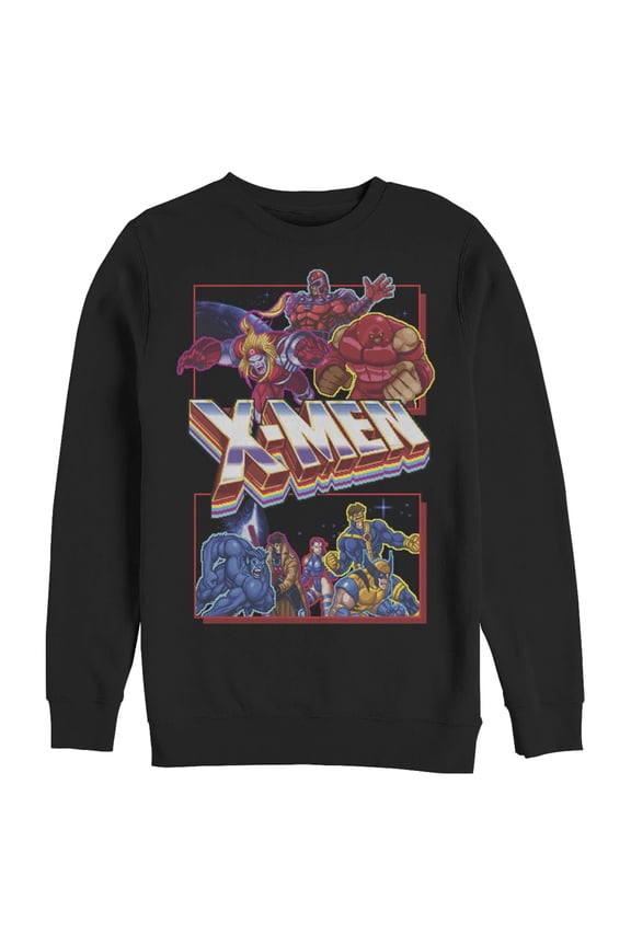 Men's Marvel X-Men Arcade Crew Sweatshirt Black Large