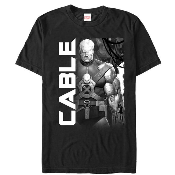 Men's Marvel X-Men Cable Power Graphic Tee Black Large