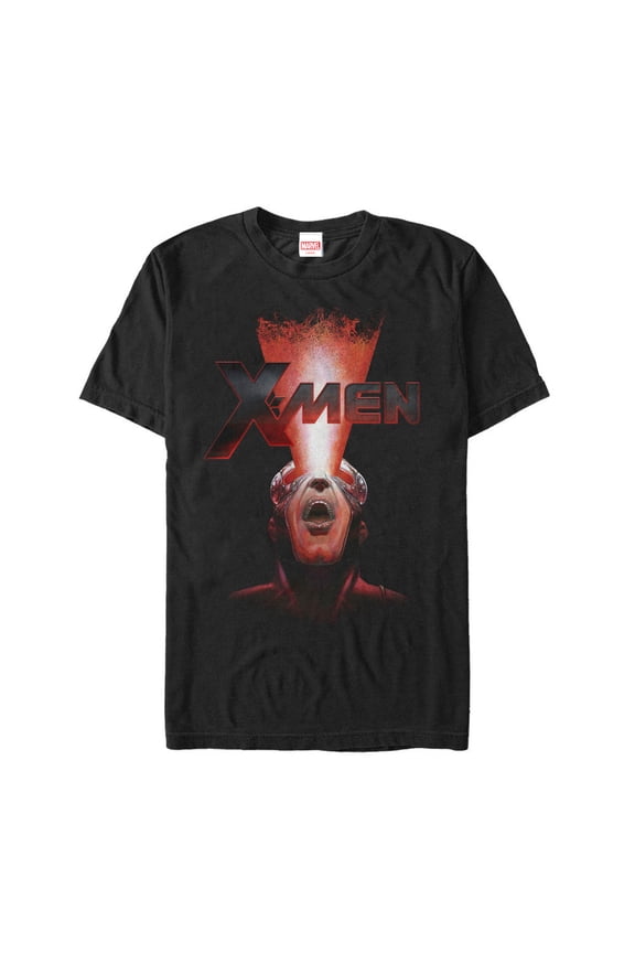 Men's Marvel X-Men Cyclops Blast  Graphic Tee Black 4X Large