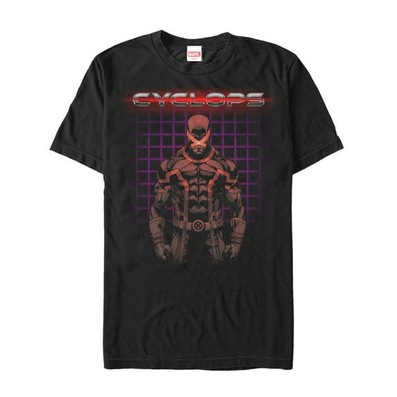 Men's Marvel X-Men Cyclops Grid Graphic Tee Black 5X Large