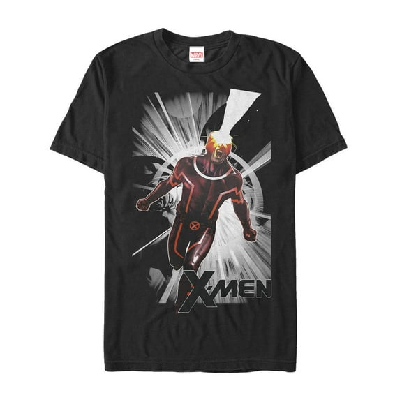 Men's Marvel X-Men Cyclops Laser  Graphic Tee Black Large