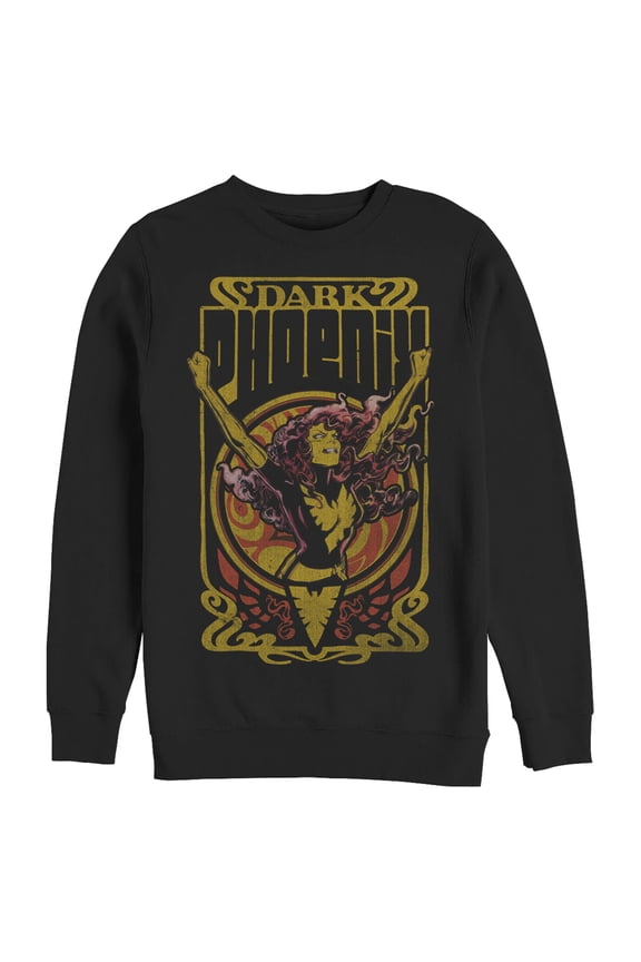 Men's Marvel X-Men Dark Phoenix Crest Sweatshirt Black Medium