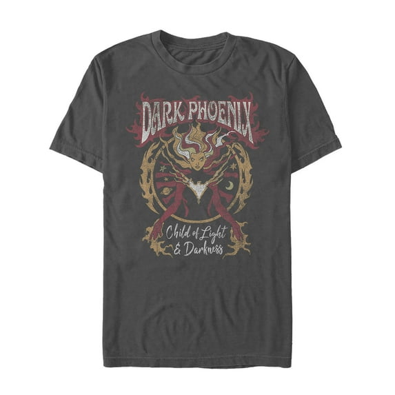 Men's Marvel X-Men Dark Phoenix Rock n Roll Graphic Tee Charcoal Large