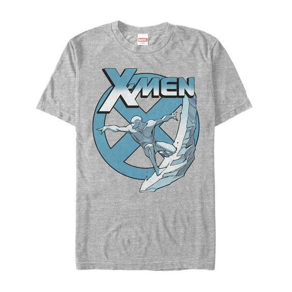 Men's Marvel X-Men Iceman Surf Graphic Tee Athletic Heather 5X Large