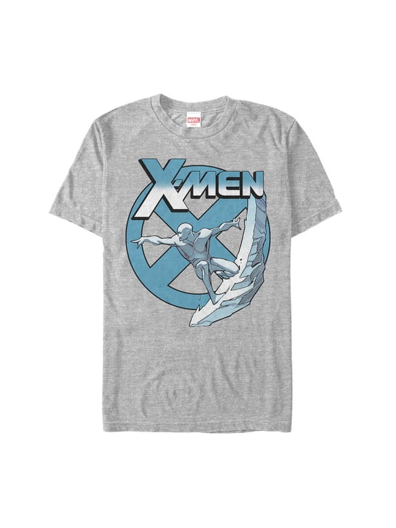 Men's Marvel X-Men Iceman Surf Graphic Tee Athletic Heather Small