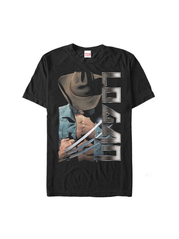 Men's Marvel X-Men Logan Wolverine Hat Graphic Tee Black Large