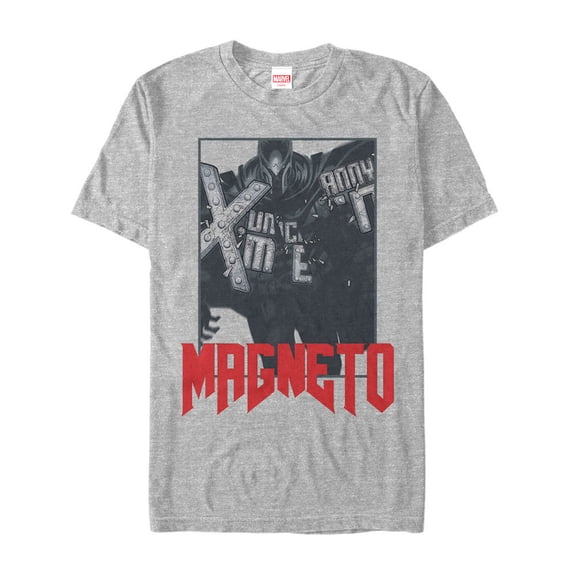 Men's Marvel X-Men Magneto Frame Graphic Tee Athletic Heather Large