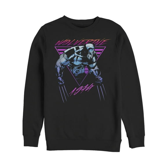 Men's Marvel X-Men Retro Wolverine Sweatshirt Black 2X Large