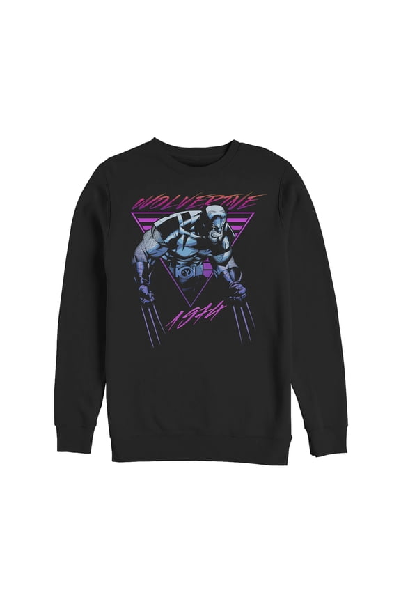 Men's Marvel X-Men Retro Wolverine Sweatshirt Black Large