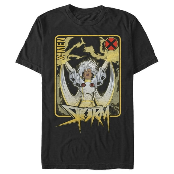 Men's Marvel X-Men Storm Card  Graphic Tee Black Medium