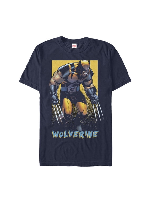 Men's Marvel X-Men Wolverine Classic Graphic Tee Navy Blue Small