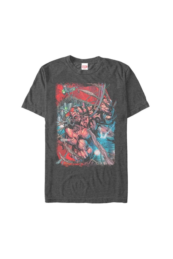 Men's Marvel X-Men Wolverine Experiment X Graphic Tee Charcoal Heather X Large
