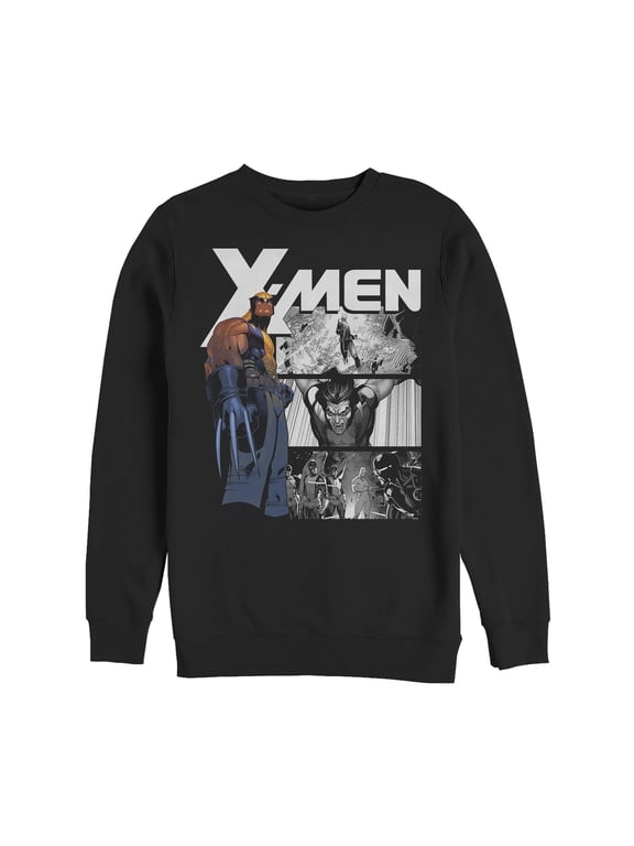 Men's Marvel X-Men Wolverine Panels Sweatshirt Black Large