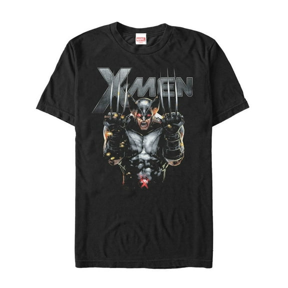 Men's Marvel X-Men Wolverine Sharp Claws  Graphic Tee Black Large