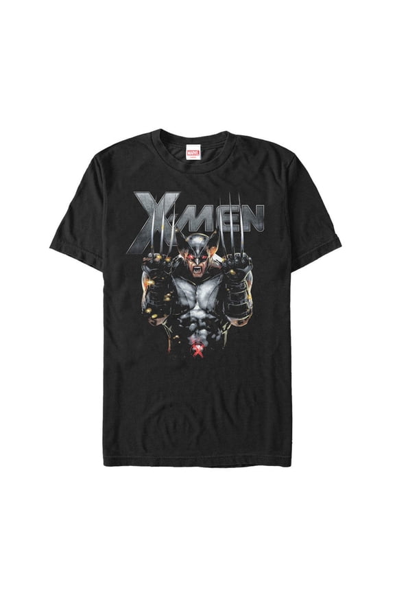 Men's Marvel X-Men Wolverine Sharp Claws Graphic Tee Black Large