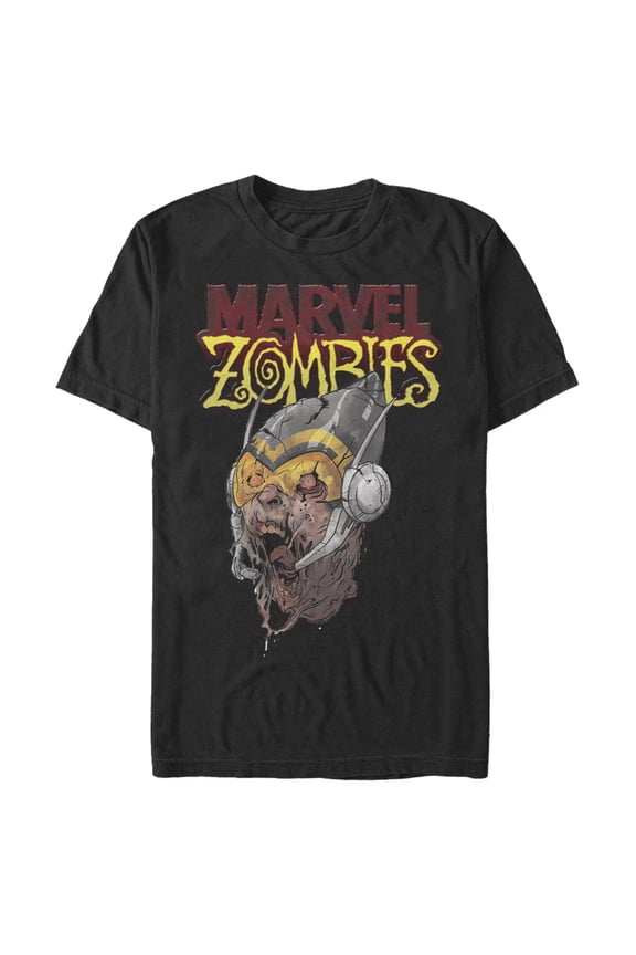 Men's Marvel Zombies Wasp Face Graphic Tee Black 3X Large