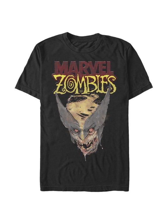 Men's Marvel Zombies X-Men Wolverine Face Graphic Tee Black 2X Large