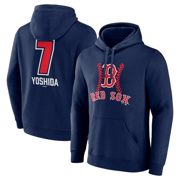 Men's Masataka Yoshida Navy Boston Red Sox Fastball Player Name & Number Pullover Hoodie