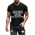 thumbnail image 1 of Men's Matching Shirts Holiday Stylish Olyvenn Crewneck Summer Tops Fit Slim Sports Casual Shirts Outfits Gym Workout MEN FROM MARS Print Basic Tees Raglan Short Sleeve Blouse Black 10, 1 of 9