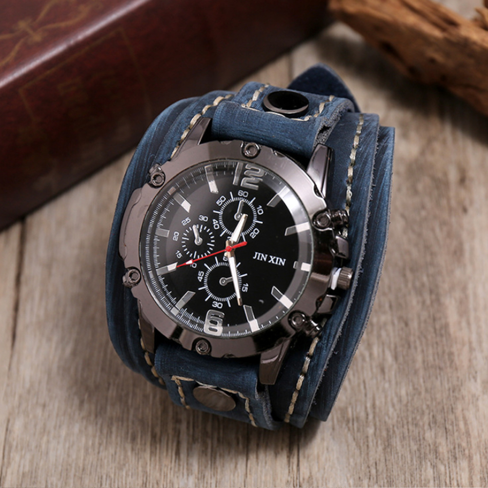 Men's Matching Suit Watches with 3 Small Dials Pin Buckle Watch