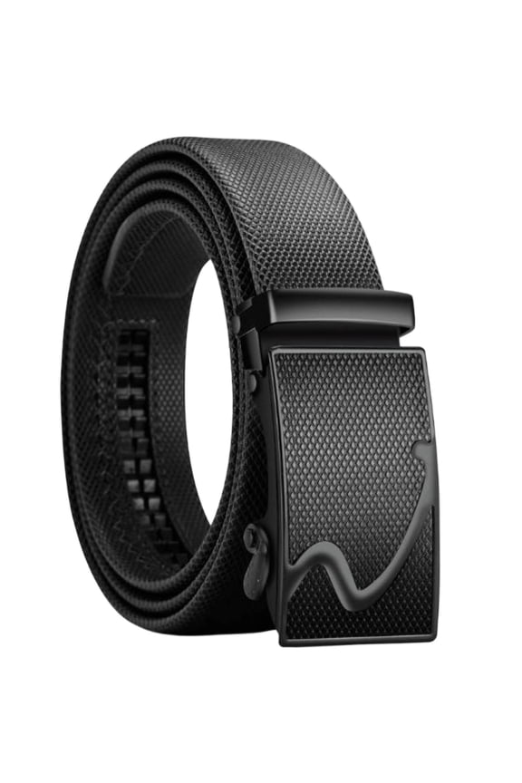 Men's Matte Belt Automatic Ratchet Faux Leather Belt Dress Belt Business Casual Formal Suit Wear