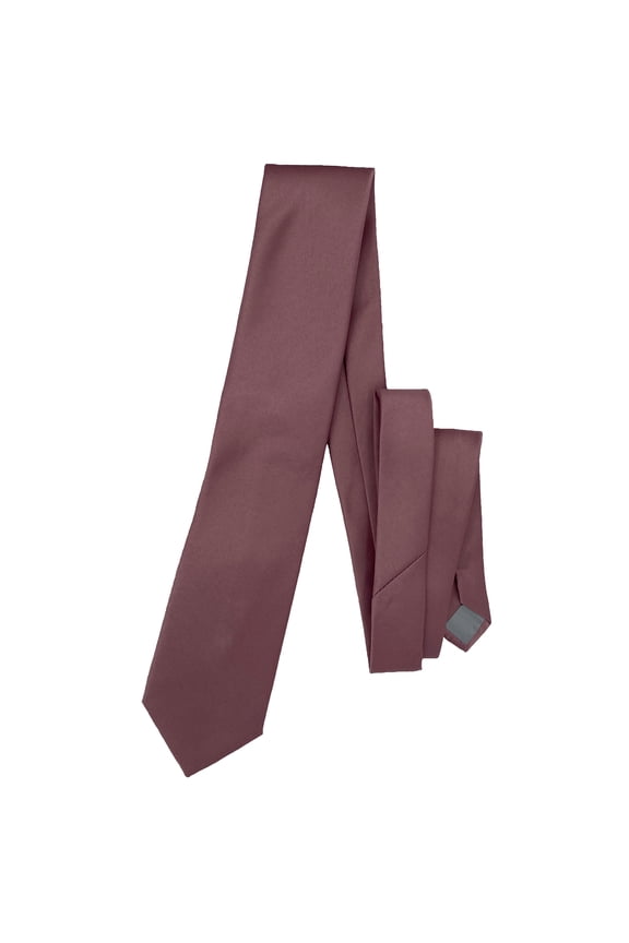 Men’s Mauve Formal Satin Self-Tie Skinny Tie in a Variety of Colors by Spencer J’s Signature Satin Collection
