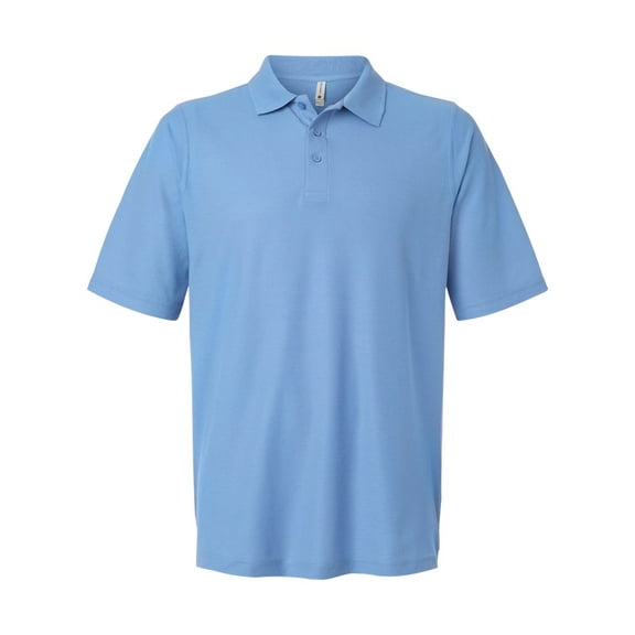 Harriton M105 Men's Maverick CVC Pique Polo-LIGHT COLLEGE BLUE-XL