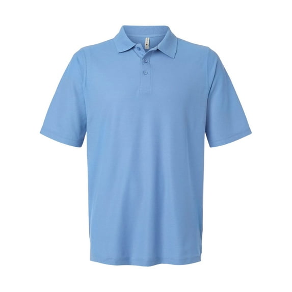 Harriton M105 Men's Maverick CVC Pique Polo-LIGHT COLLEGE BLUE-2XL