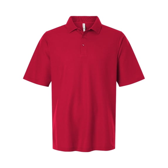Harriton M105 Men's Maverick CVC Pique Polo-Red-S