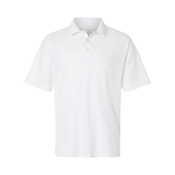 Harriton M105 Men's Maverick CVC Pique Polo-White-XL