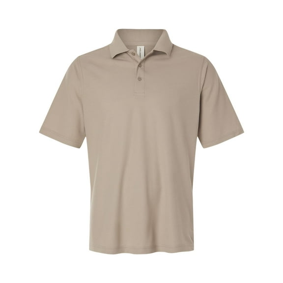 Harriton M105 Men's Maverick CVC Pique Polo-Khaki-XL
