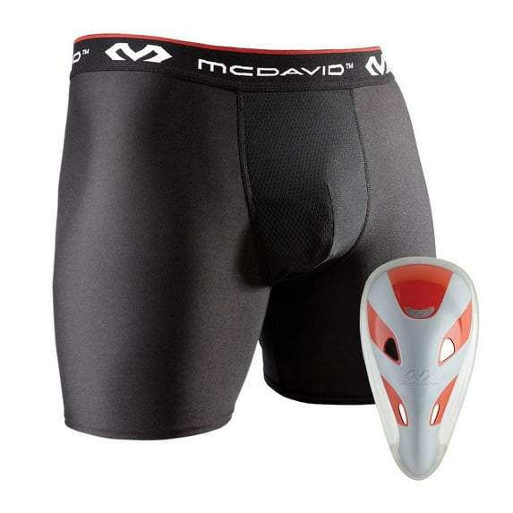 Men's McDavid 9255CF Performance Boxer with FlexCup (Black M)