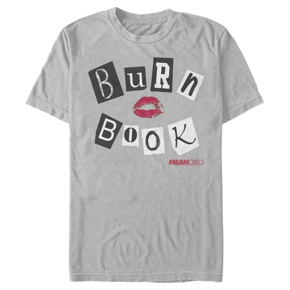 Men's Mean Girls Burn Book Graphic Tee Silver 3X Large