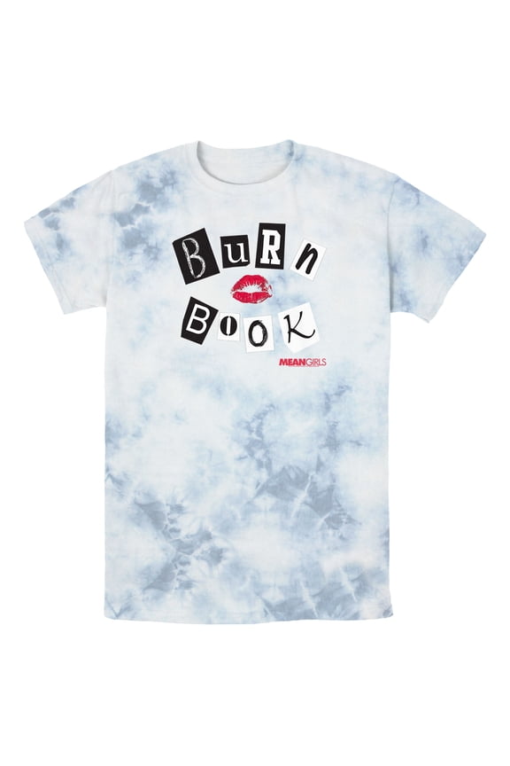 Men's Mean Girls Burn Book Graphic Tee White/Blue Medium