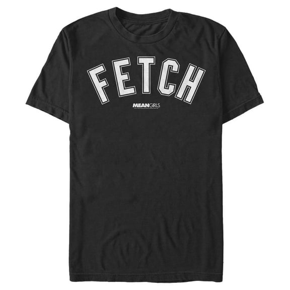Men's Mean Girls Collegiate Fetch Graphic Tee Black Small