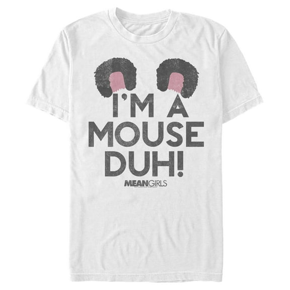 Men's Mean Girls I’m a Mouse Duh Graphic Tee White 3X Large
