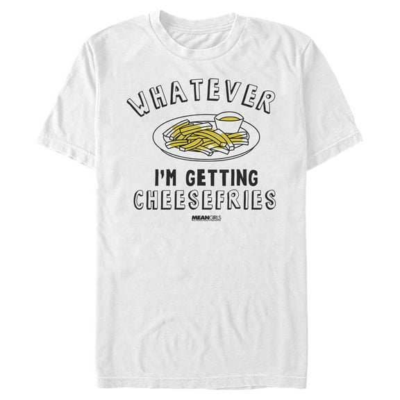 Men's Mean Girls Whatever I’m Getting Cheese Fries Graphic Tee White Medium