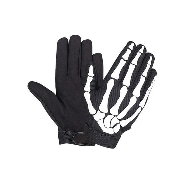 Men's Mechainc Gloves with Skeleton Design,Black,Size - 5XL