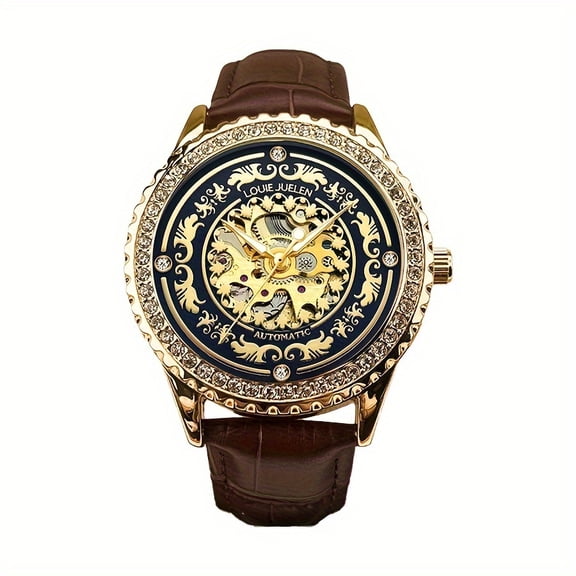 Men's Mechanical Noble Design Elegant Preferred Business Watch, Fashionable Durable Men's Waterproof Wrist Watch