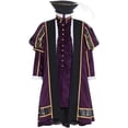 thumbnail image 1 of Men's Medieval Court Lord Cloth Renaissance Robe Coat Pants Hat Outfit, 1 of 8