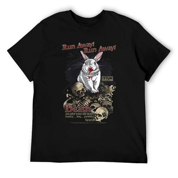 Men's Medieval Knight Run Funny Graphic Tee Sarcastic Humor Cotton Casual T-Shirt for Adults Black-style 2XL