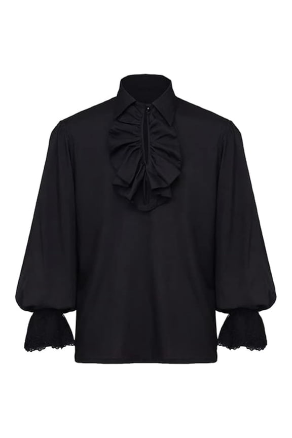 Men's Medieval Pirate Shirts Renaissance Ruffled Long Sleeve Steampunk Shirts