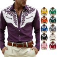 Men's Western Cavalier Printed Long-Sleeve Festival Adventurer Shirt ...