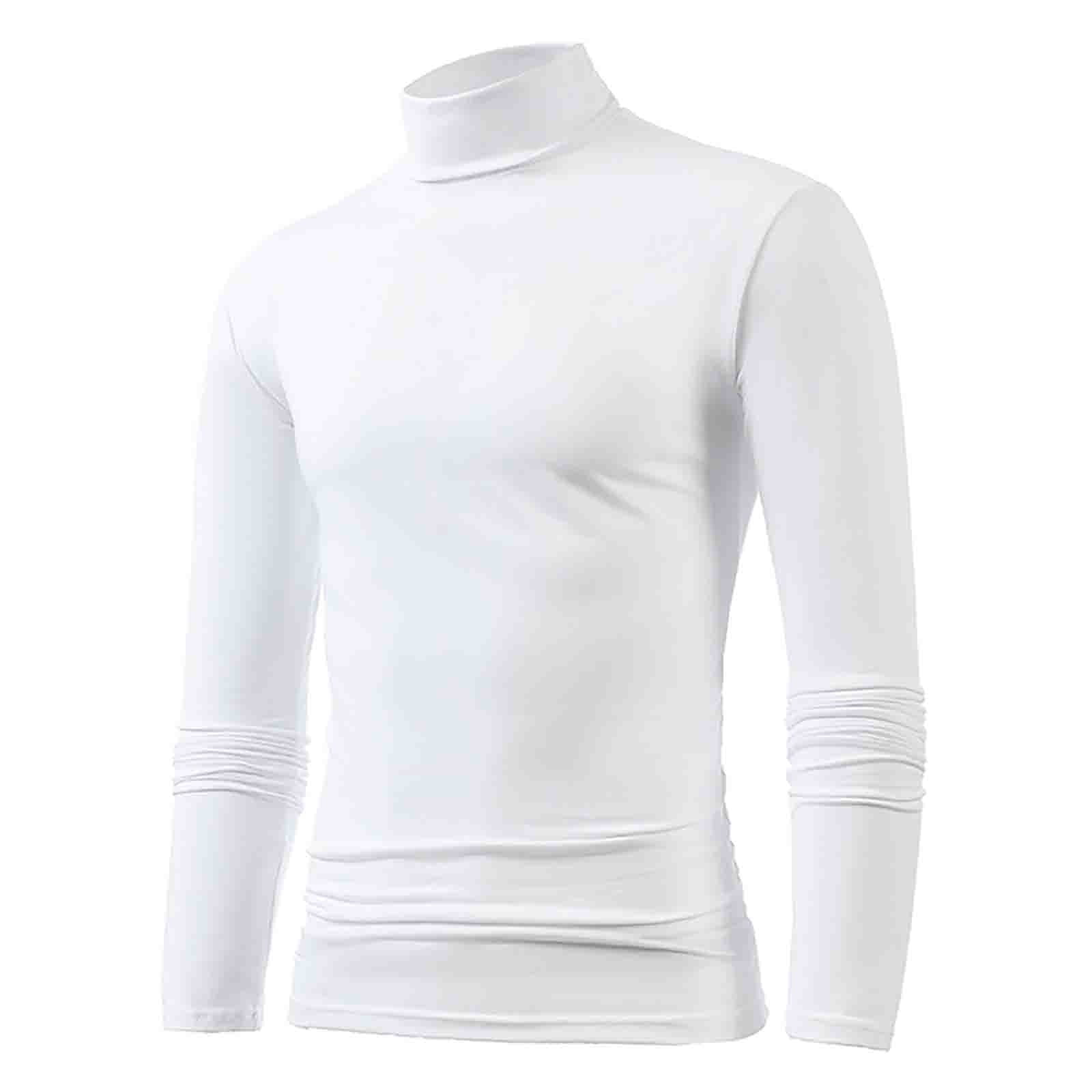 Men's Medium Shirts Male Winter Warm High Collar Fashion Thermal ...