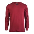 thumbnail image 1 of Men's Medium Weight Cotton Long Sleeve Thermal Top, Burgundy S, 1 Pack, 1 of 1