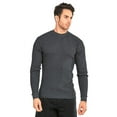 thumbnail image 1 of Men's Medium Weight Cotton Long Sleeve Thermal Top, Charcoal Gray L, 1 Pack, 1 of 2