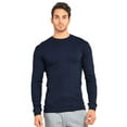 thumbnail image 1 of Men's Medium Weight Cotton Long Sleeve Thermal Top, Navy 3XL, 1 Pack, 1 of 2
