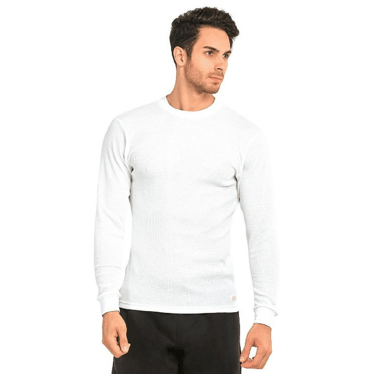 Mens white 2025 thermal long sleeve