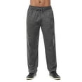 thumbnail image 1 of Men's Medium Weight Fleece Open Bottom Sweatpants with Pockets, Charcoal Grey S, 1 Pack, 1 of 1